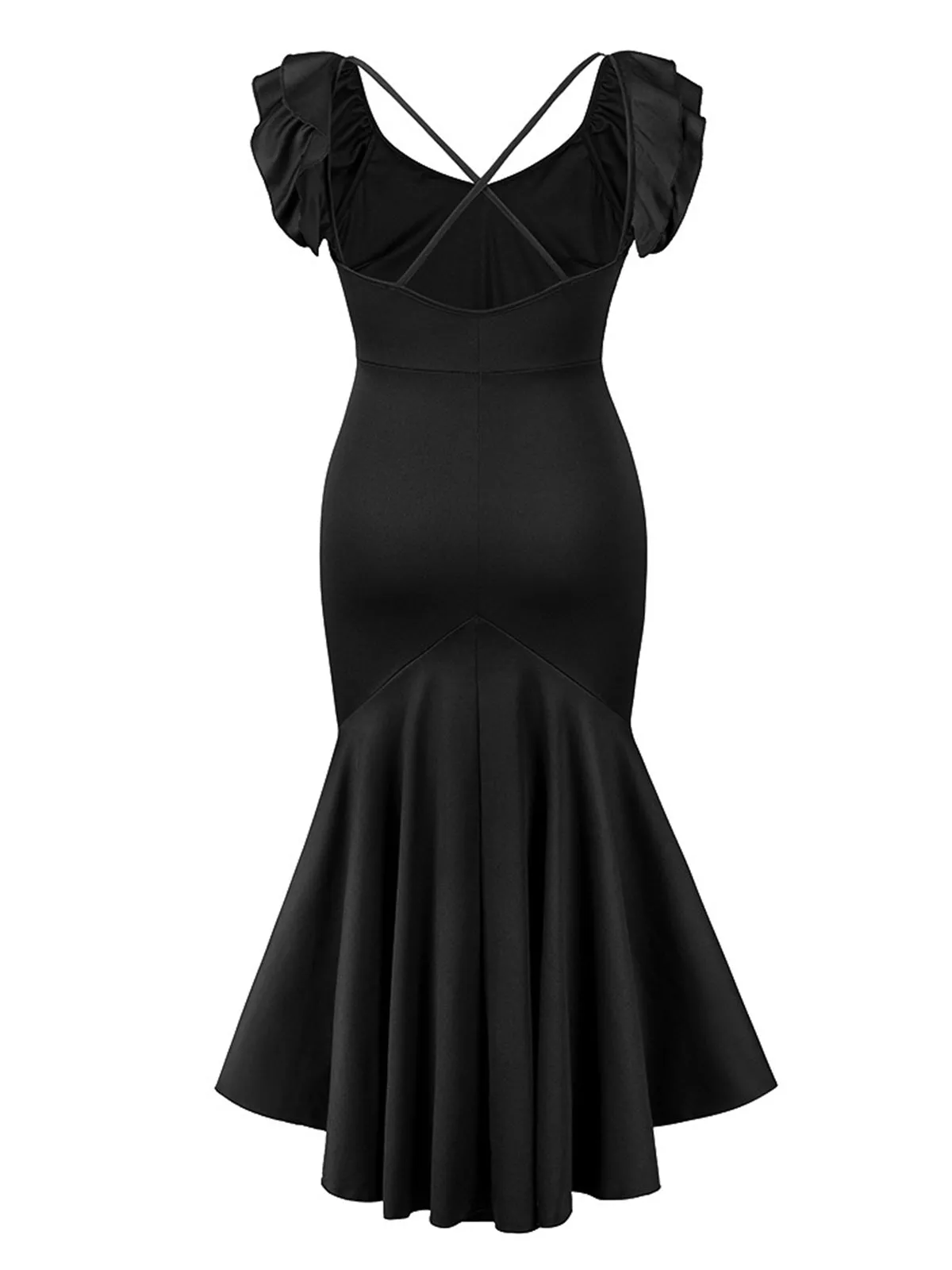 1930s Temperament Backless Sexy Fishtail Dress