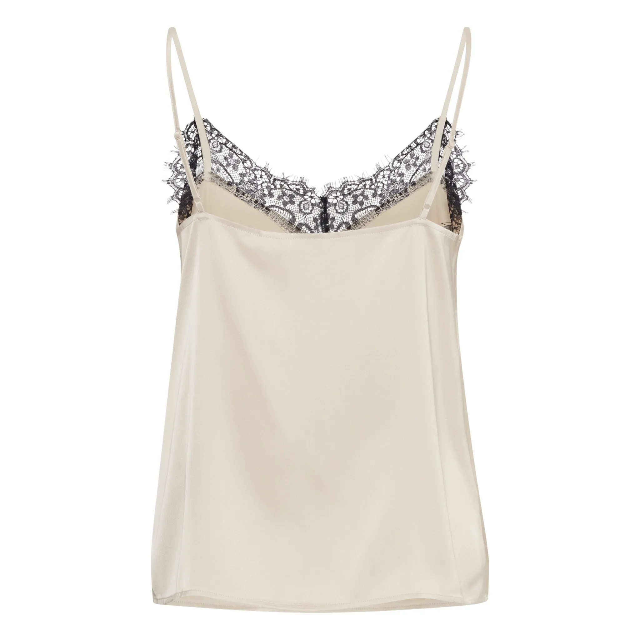 B Young Flair Lace Strappy Top Cement