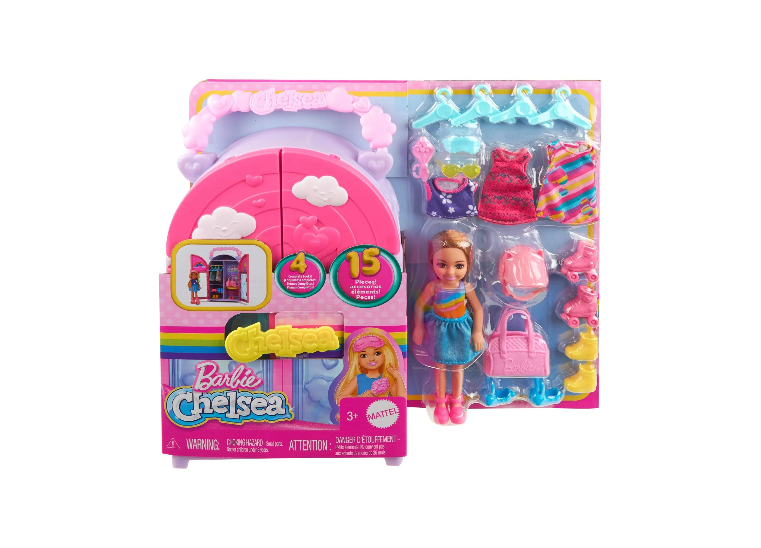 Barbie Chelsea Doll Closet Toy Playset with Clothes Accessories