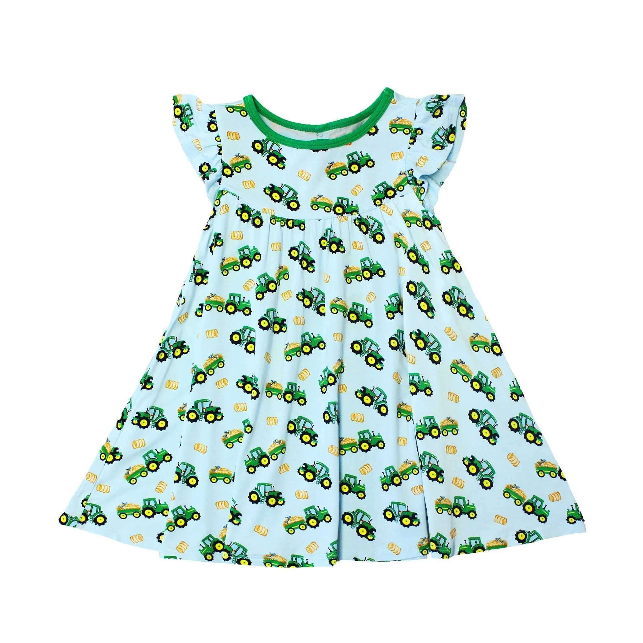 Breeze Tractors & Birdees Twirling Dress (2t-6y)