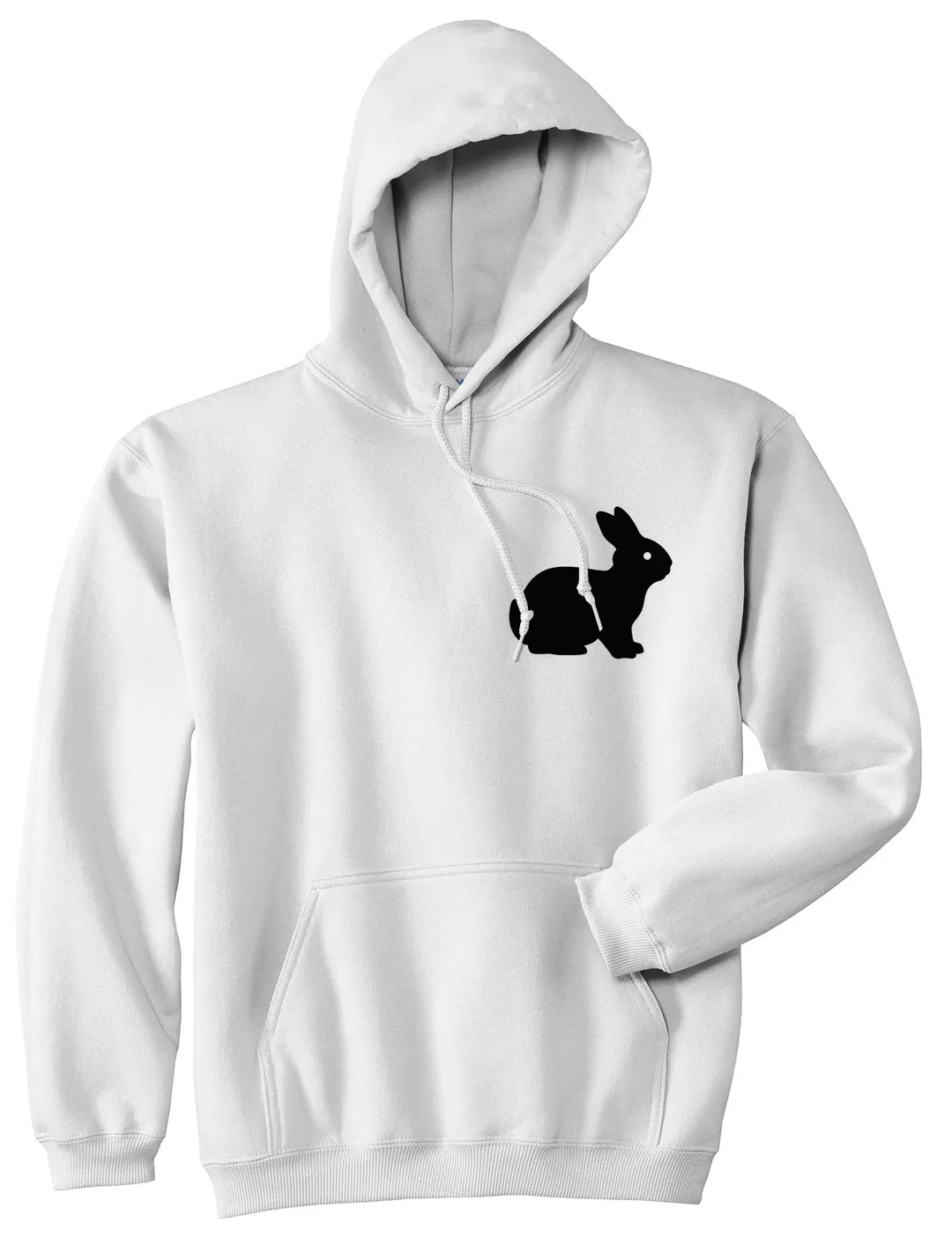 Bunny Rabbit Easter Chest Mens Pullover Hoodie