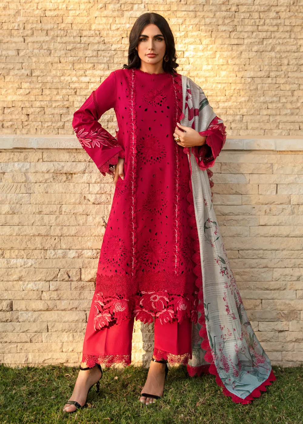 Carnation Summer Lawn Collection '24 by Rang Rasiya | SCARLET