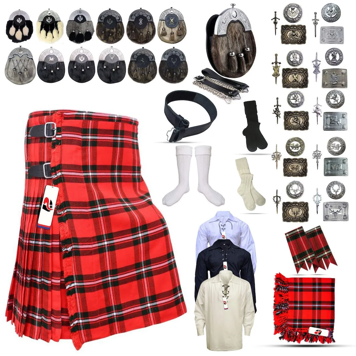 Clan MacGregor Modern Tartan Kilt Outfit - Tradition & Style