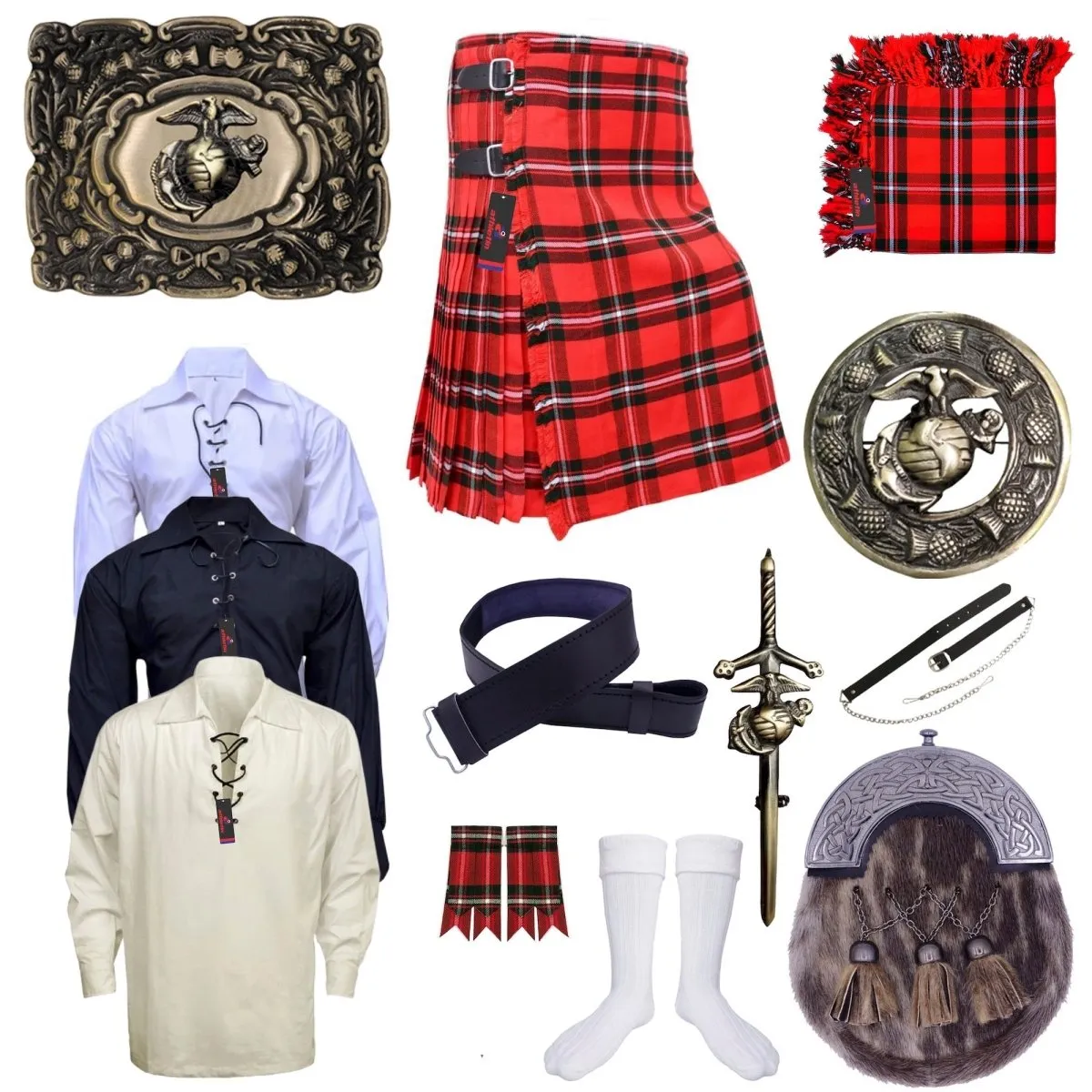 Clan MacGregor Modern Tartan Kilt Outfit - Tradition & Style