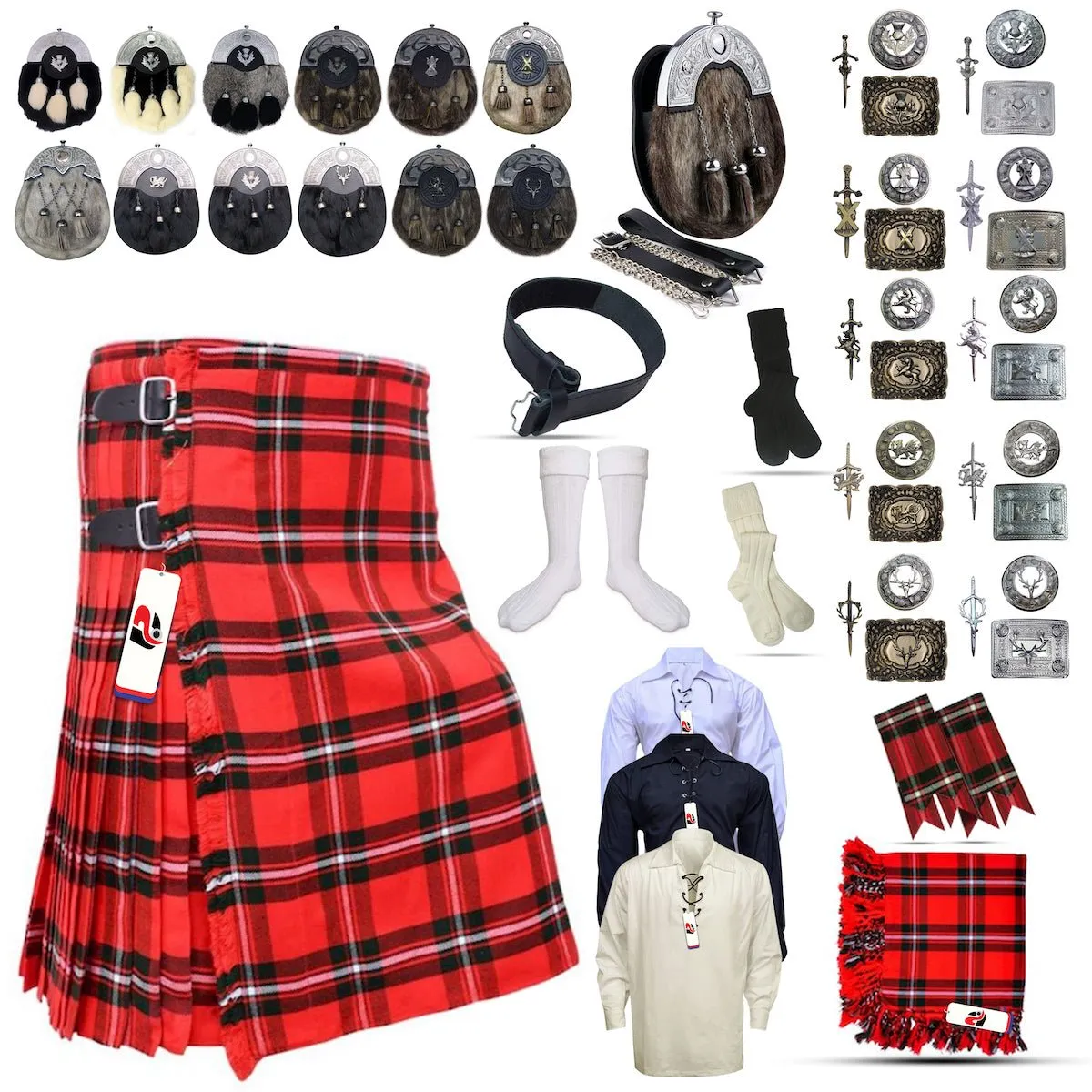 Clan MacGregor Modern Tartan Kilt Outfit - Tradition & Style