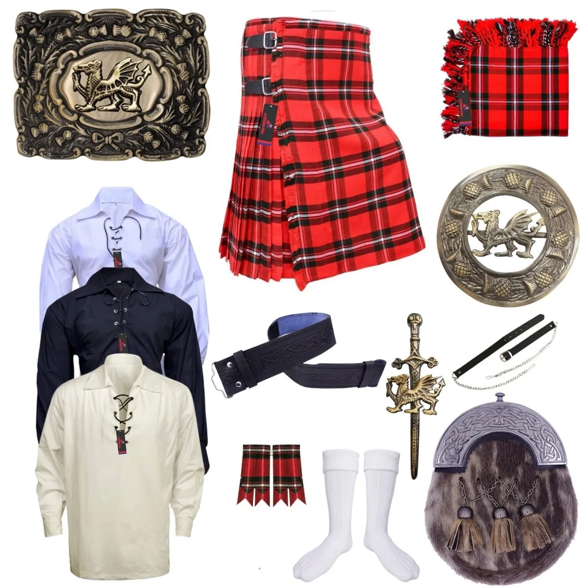 Clan MacGregor Modern Tartan Kilt Outfit - Tradition & Style