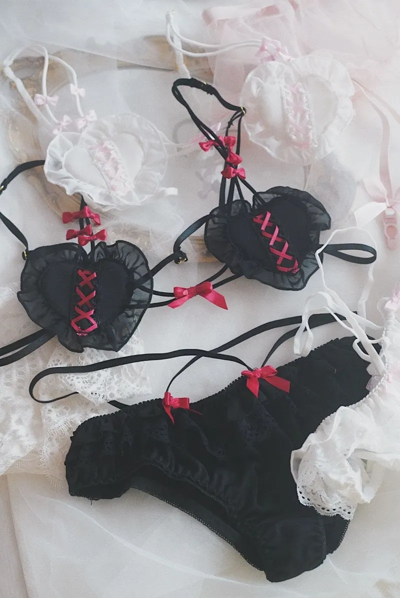 Corset Heart Lingerie Set