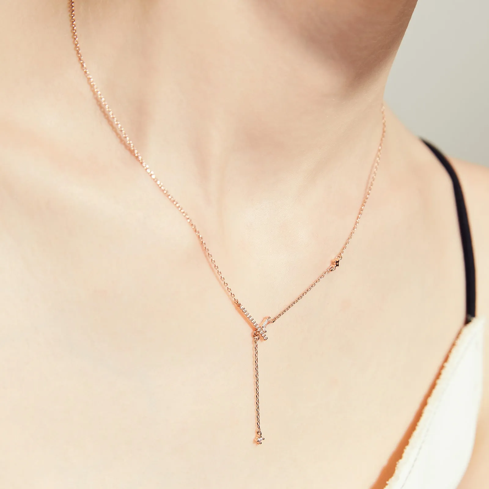 Crystal Lariat Necklace