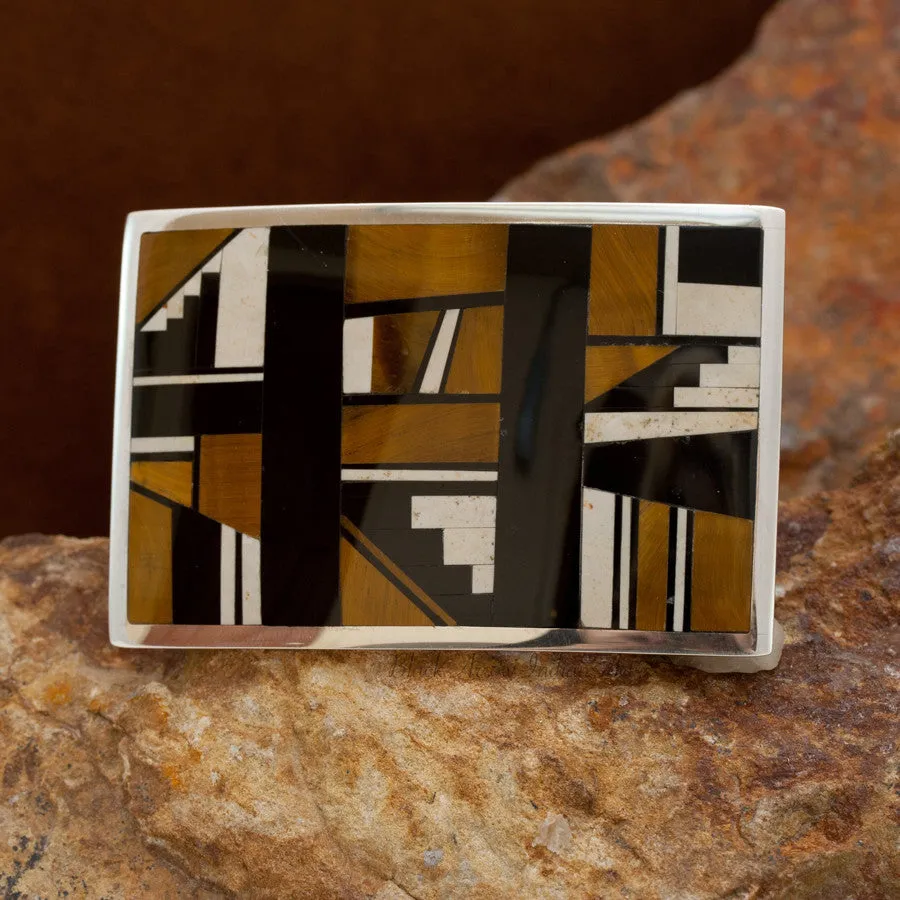 David Rosales Kayenta Inlaid Sterling Silver Buckle