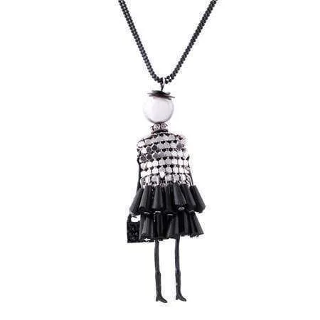 Doll Pendant, Dress Doll Necklaces