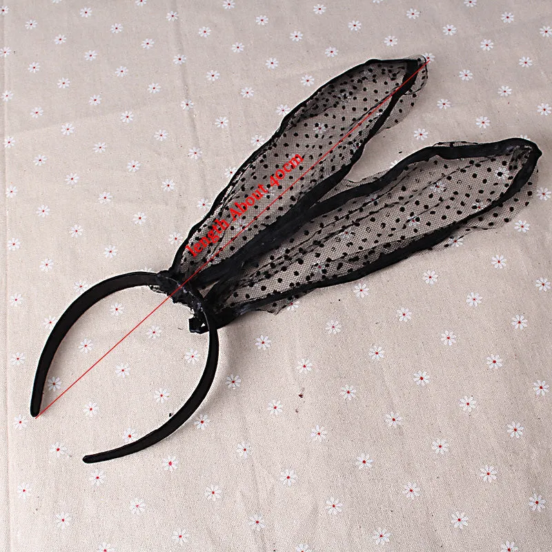 Doted Rabbit Ear Headband