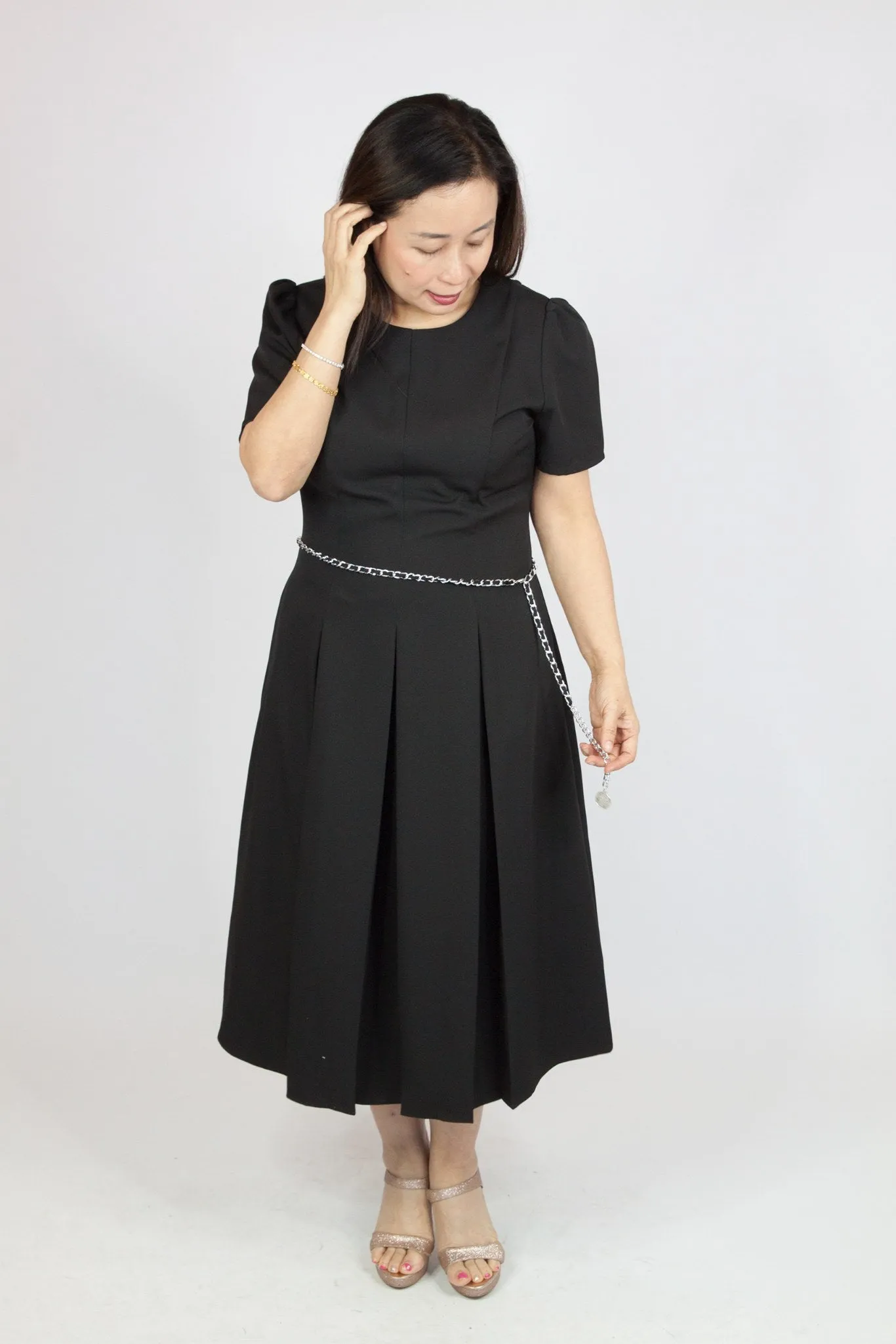 Elegant Wide Pleat Dress