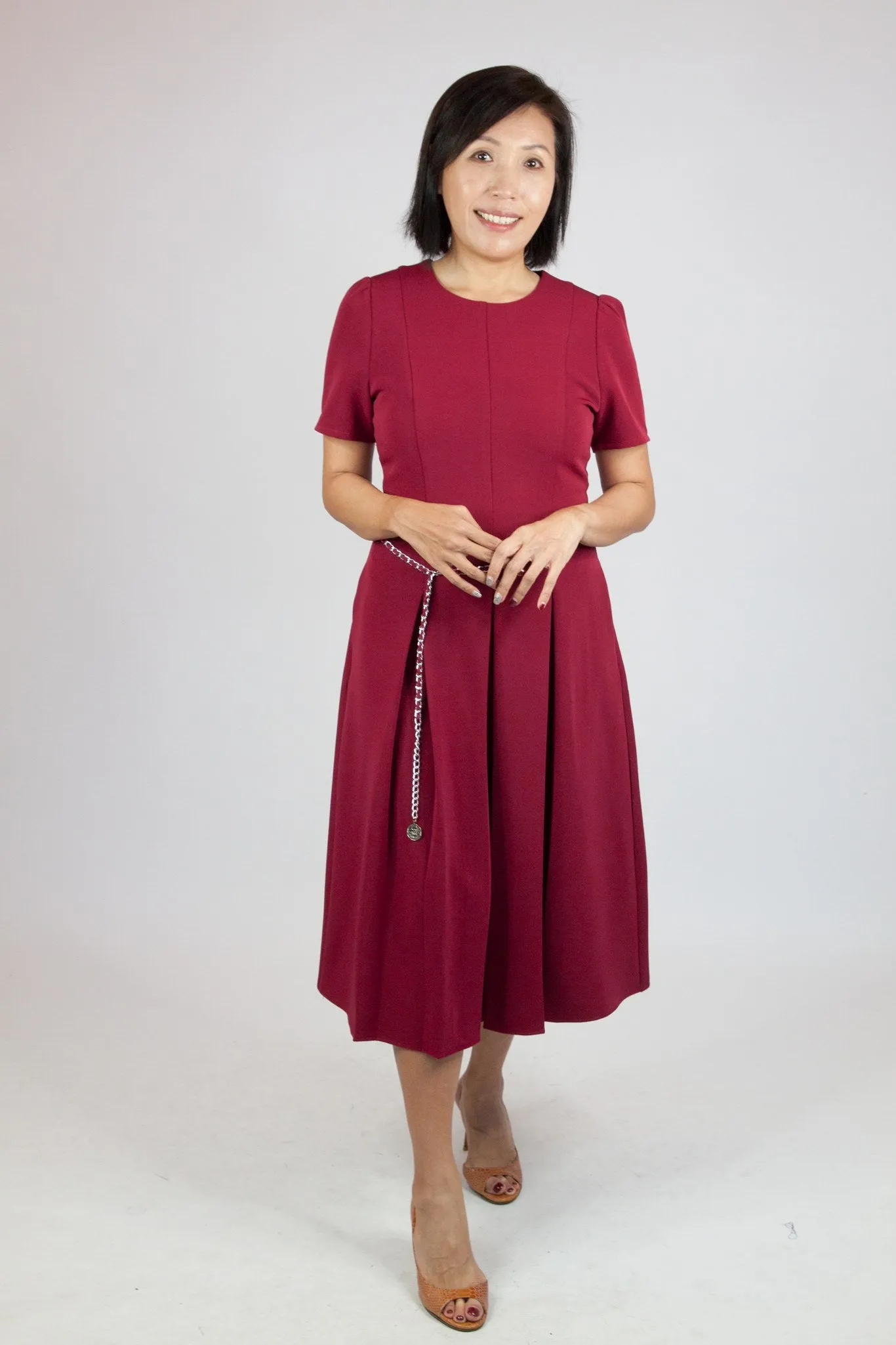 Elegant Wide Pleat Dress