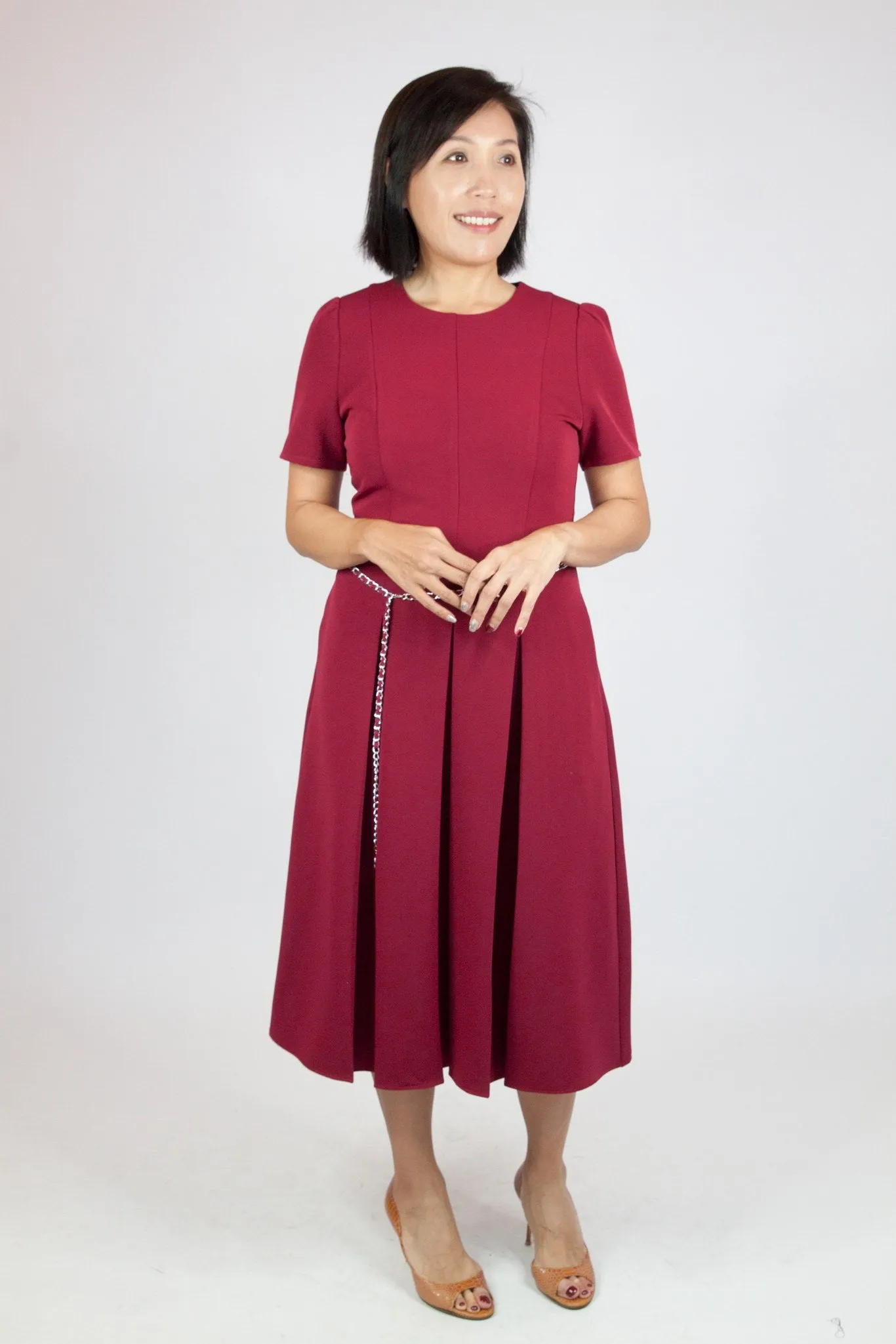 Elegant Wide Pleat Dress