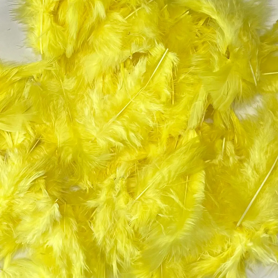 Fluffy Marabou Feather Plumage Pack 10 grams - Yellow