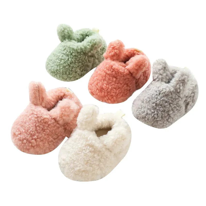 Fuzzy Rabbit Ear Slippers for Toddlers