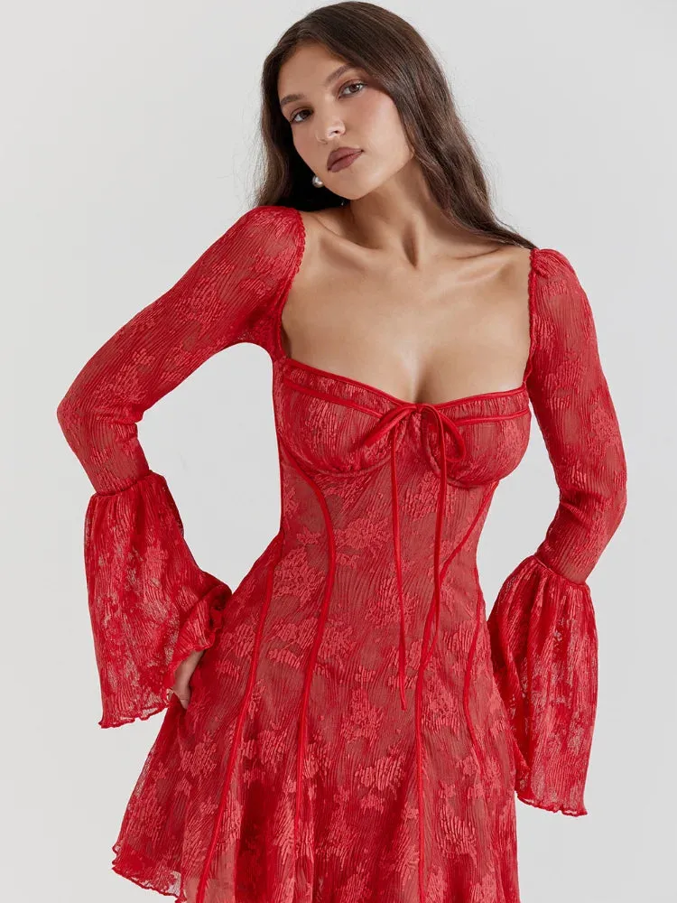 Giulia - Elegant lace mini dress