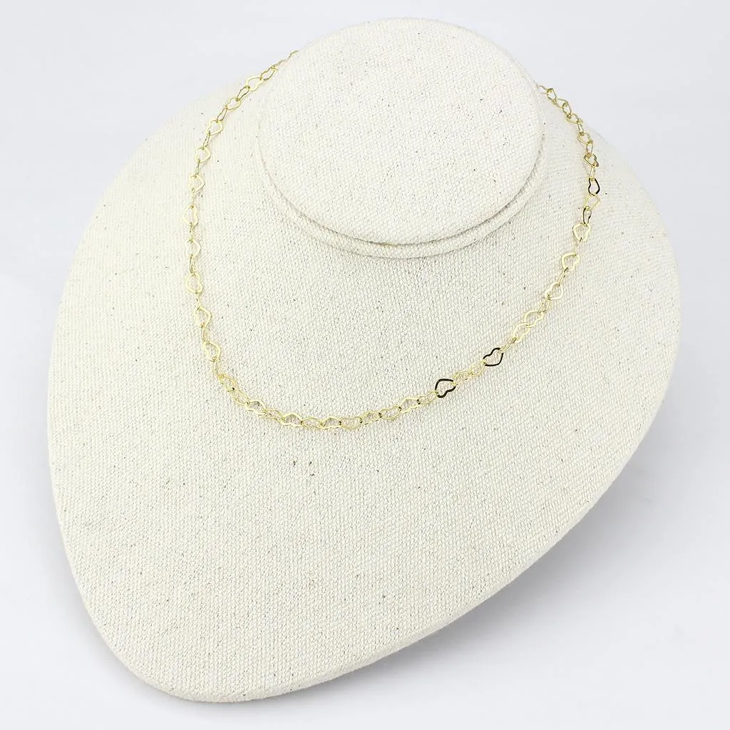 Gold Brass Necklace with No Stone for Women Style LO4696