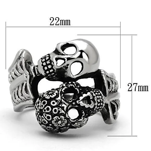 High polished (no plating) Stainless Steel Ring with No Stone for Women Style TK1039