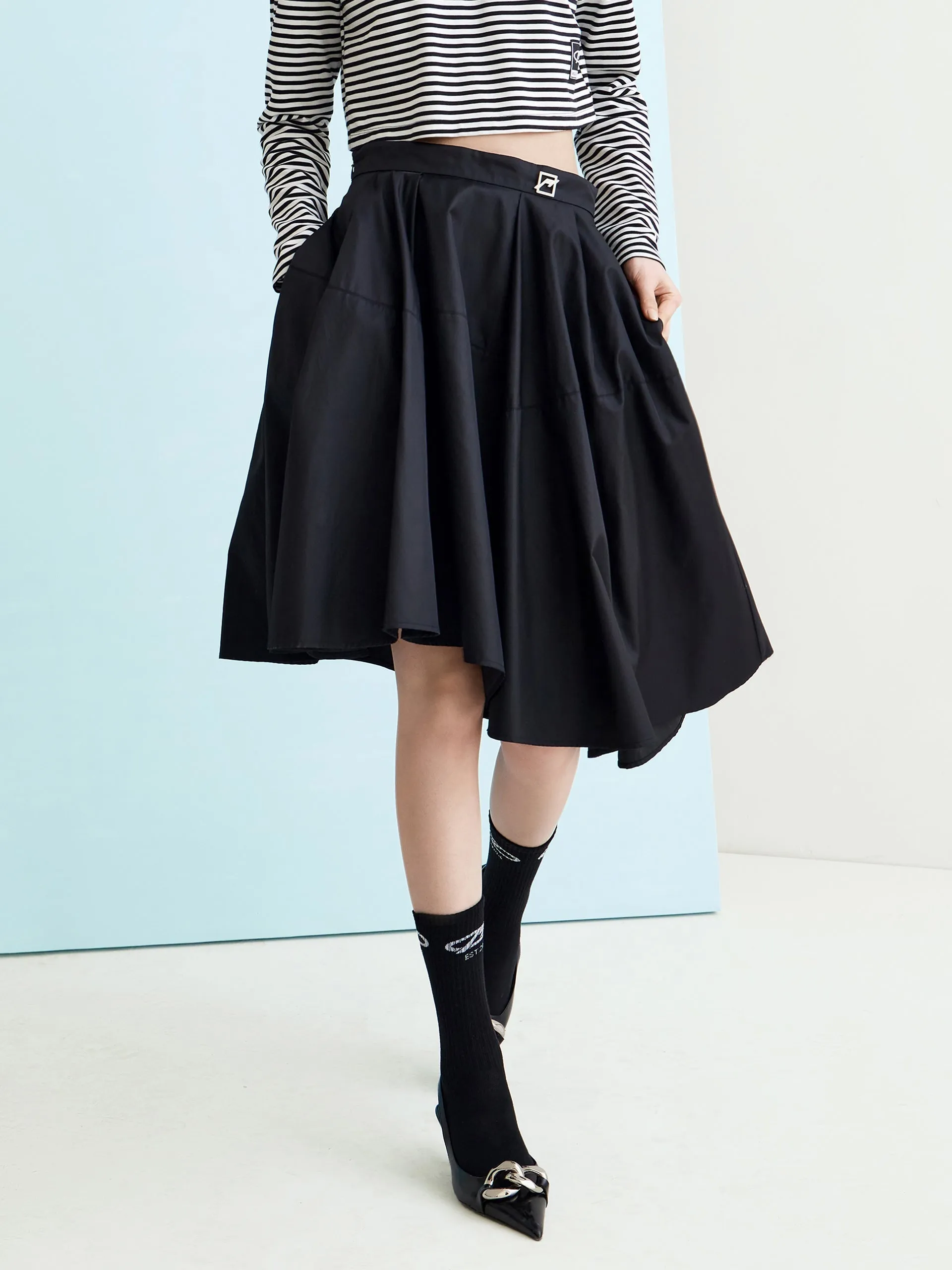 HOT SALE Asymmteric Ruched Skirt