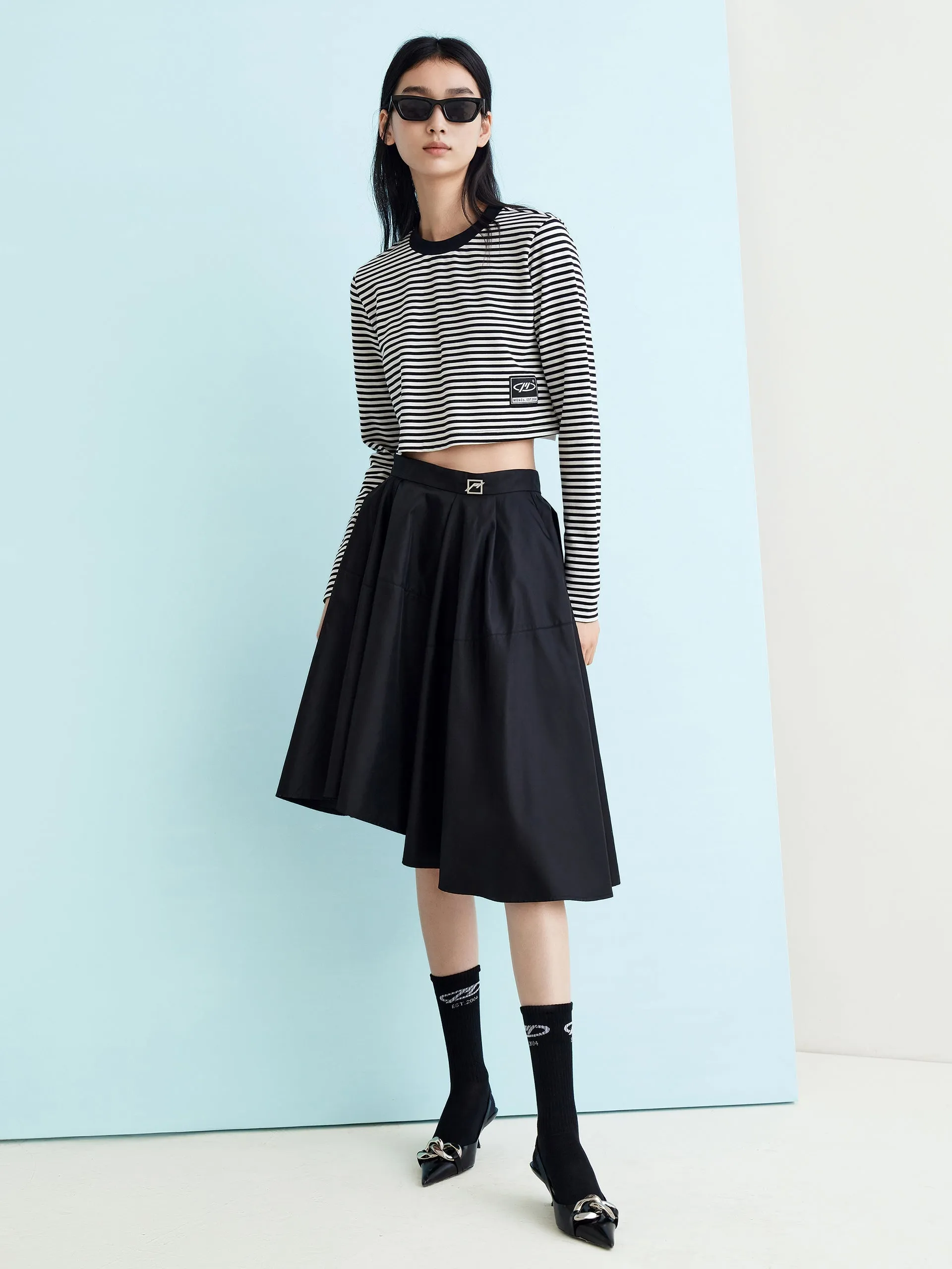 HOT SALE Asymmteric Ruched Skirt