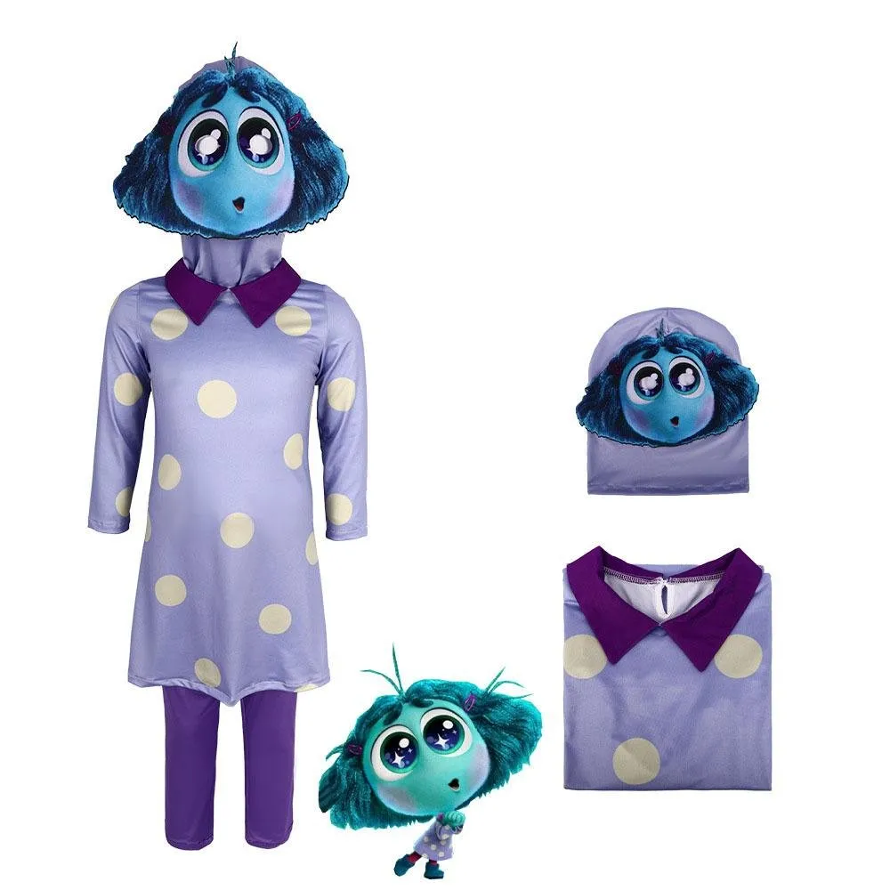 Inside Out 2 Envy Costume Halloween Stage Performance Outfit for Kids and Adults