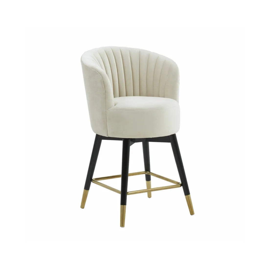 Liana  Velvet Swivel Stool