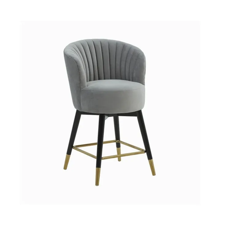 Liana  Velvet Swivel Stool