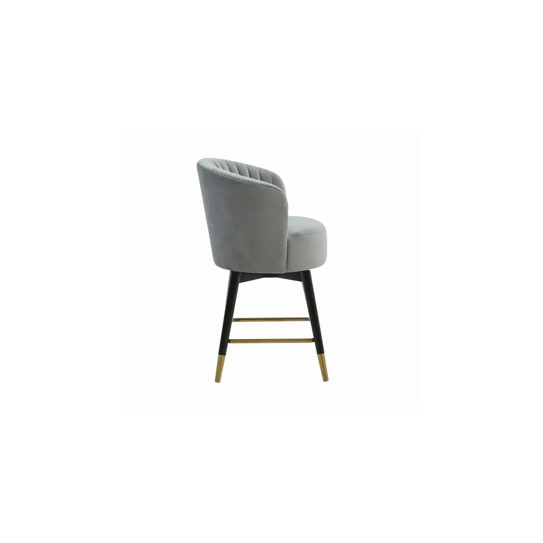 Liana  Velvet Swivel Stool