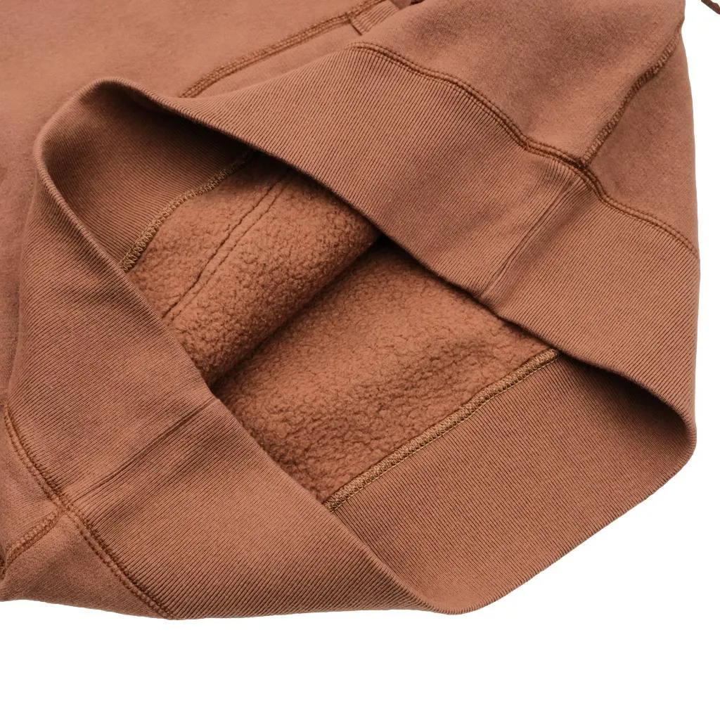 Loop & Weft Super Fluffy Knit After Hood Sweatshirt (Brown)