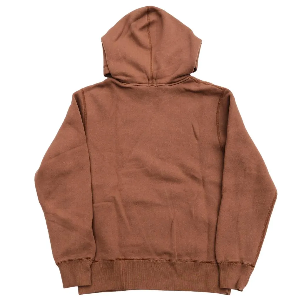 Loop & Weft Super Fluffy Knit After Hood Sweatshirt (Brown)