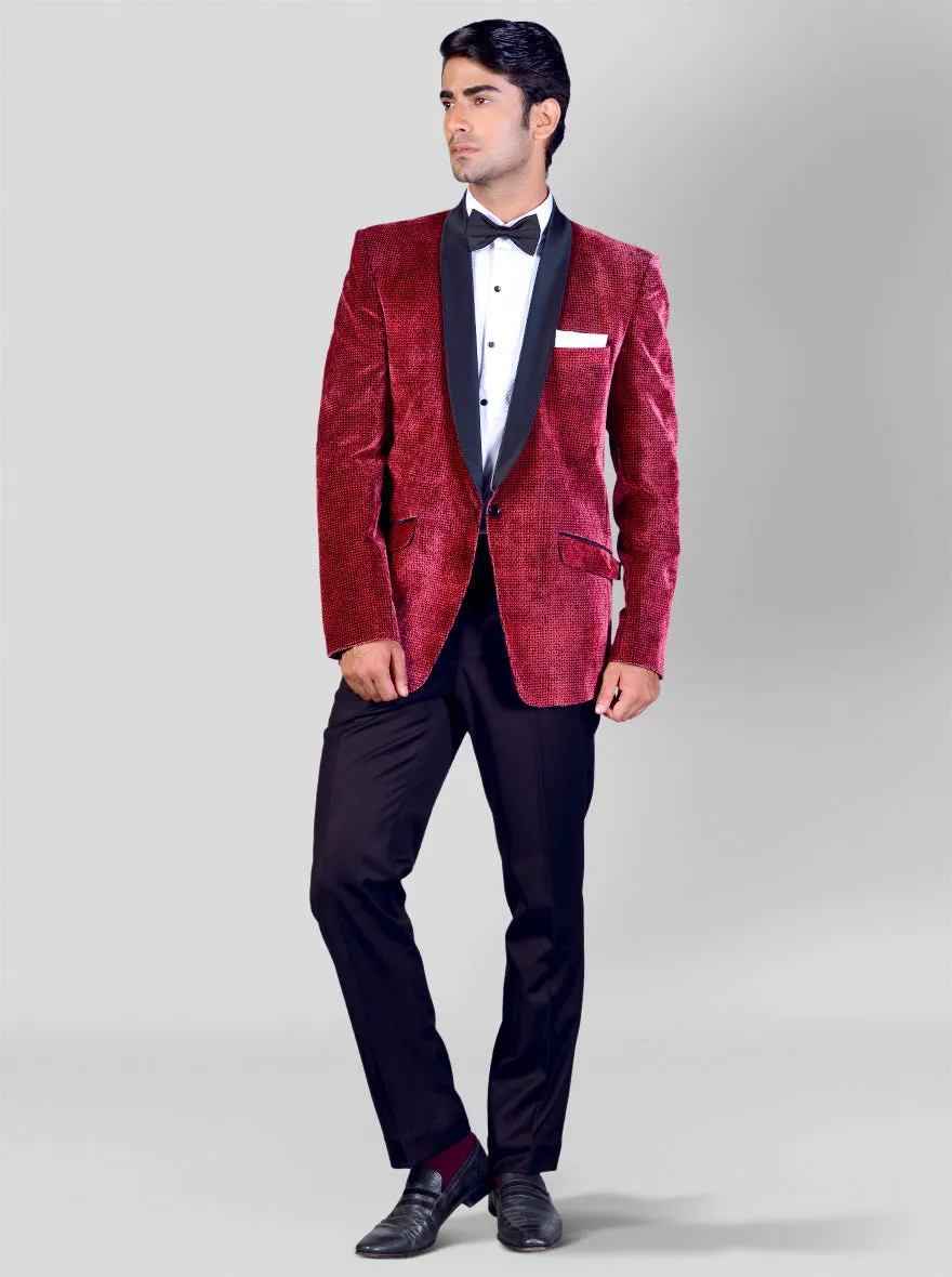 Maroon & Black Suit | JadeBlue