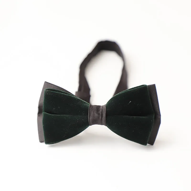 Men's Luxury Velvet Rhinestone Inlaid Wedding Bow Tie