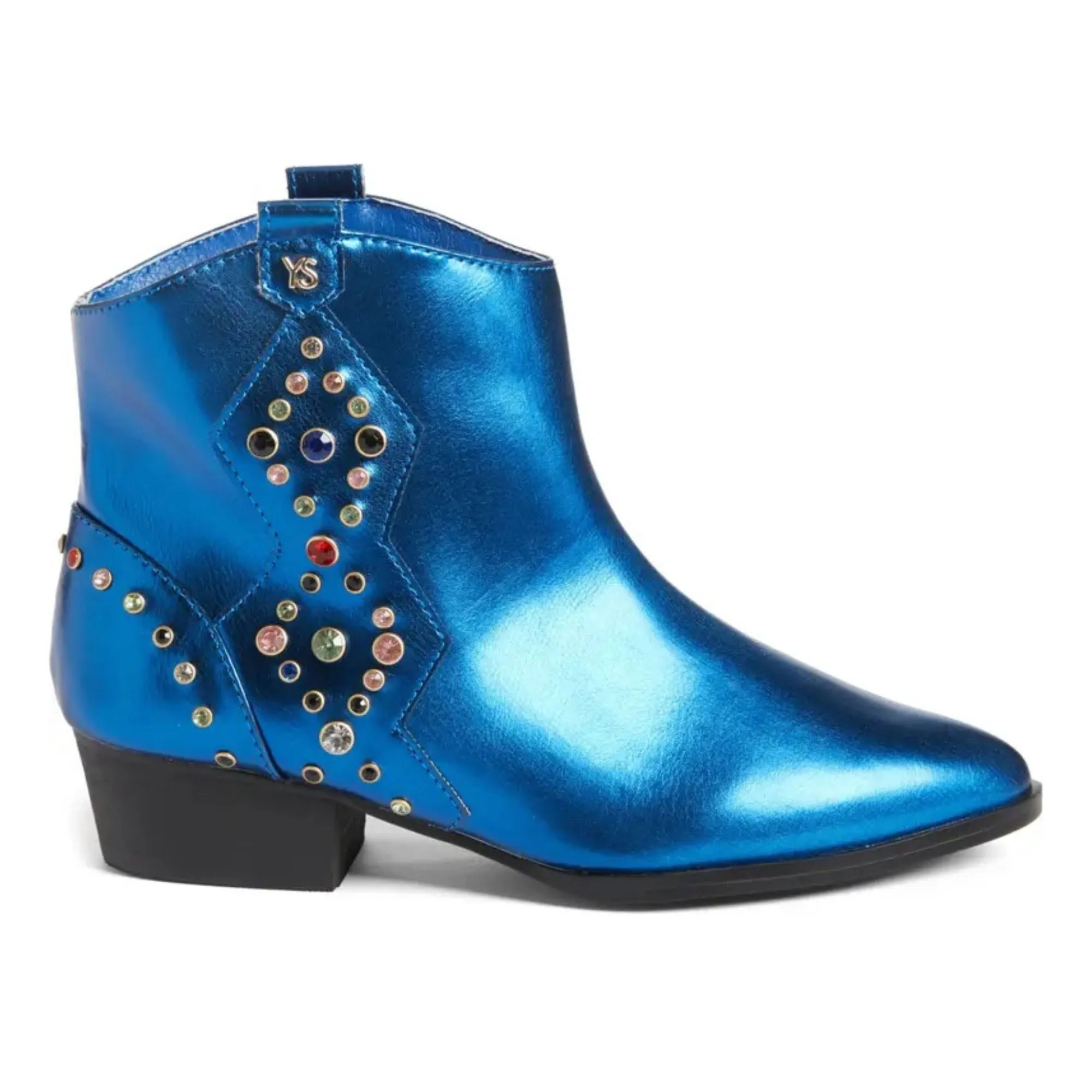 Miss Dallas Gem Western Boot in Blue - Kids