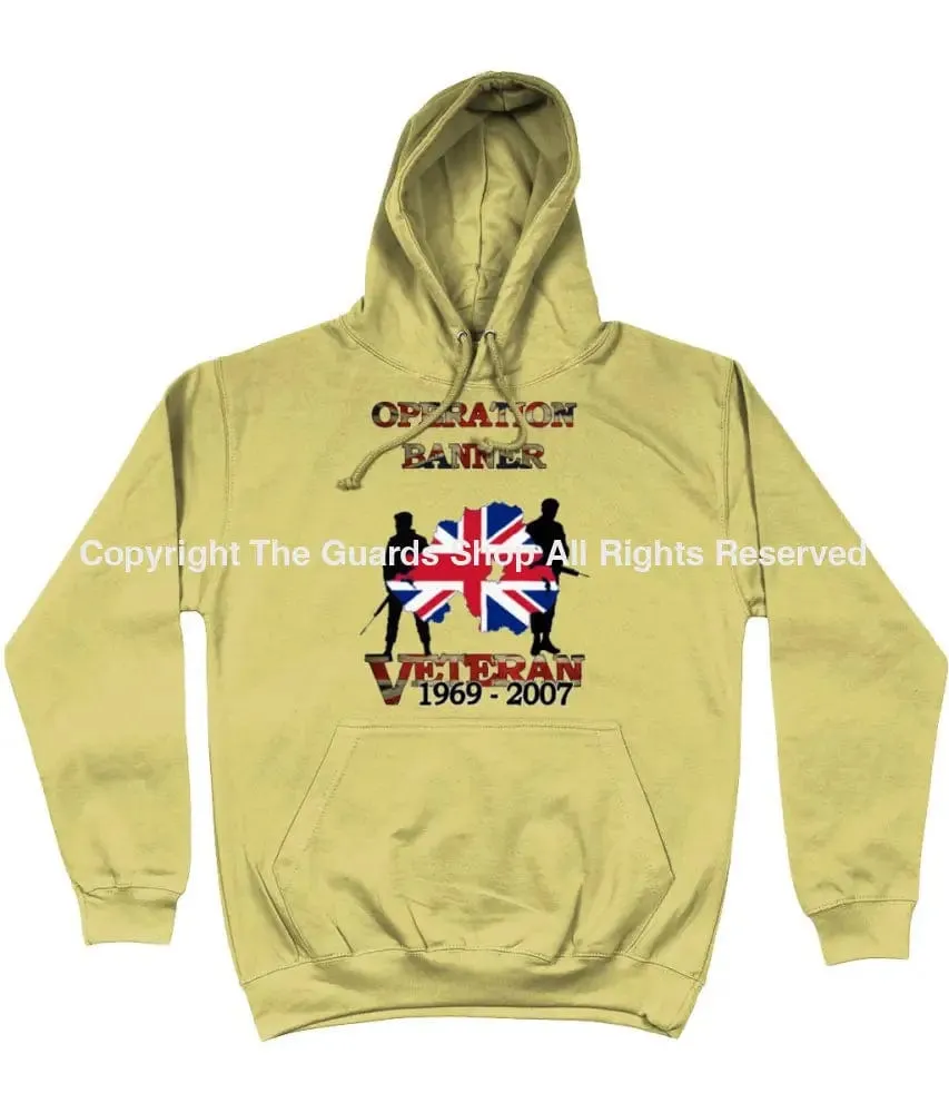 OP BANNER VETERAN 1969 to 2007 FRONT PRINTED HOODIE