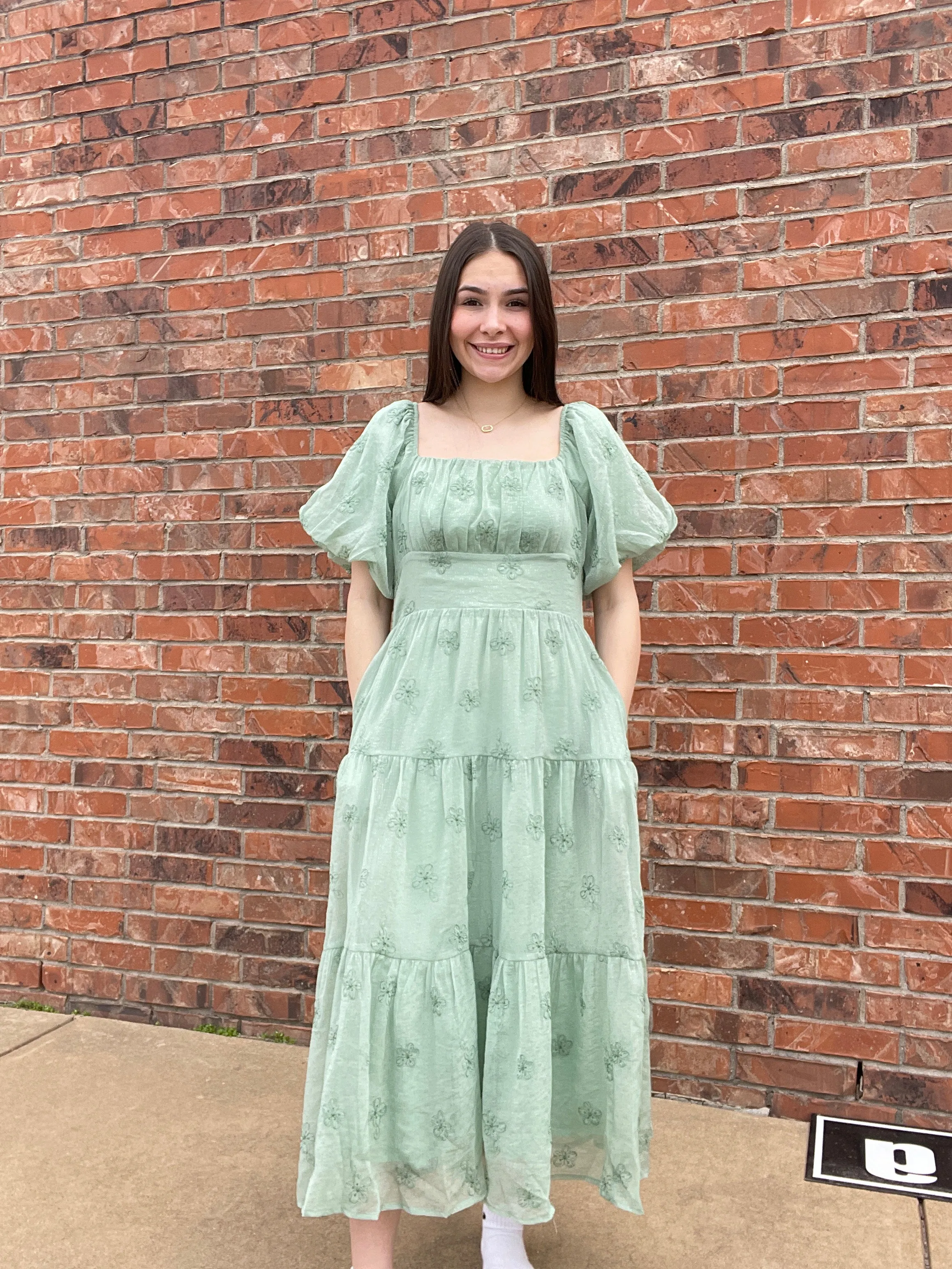 Picture Perfect Embroidered Floral Dress