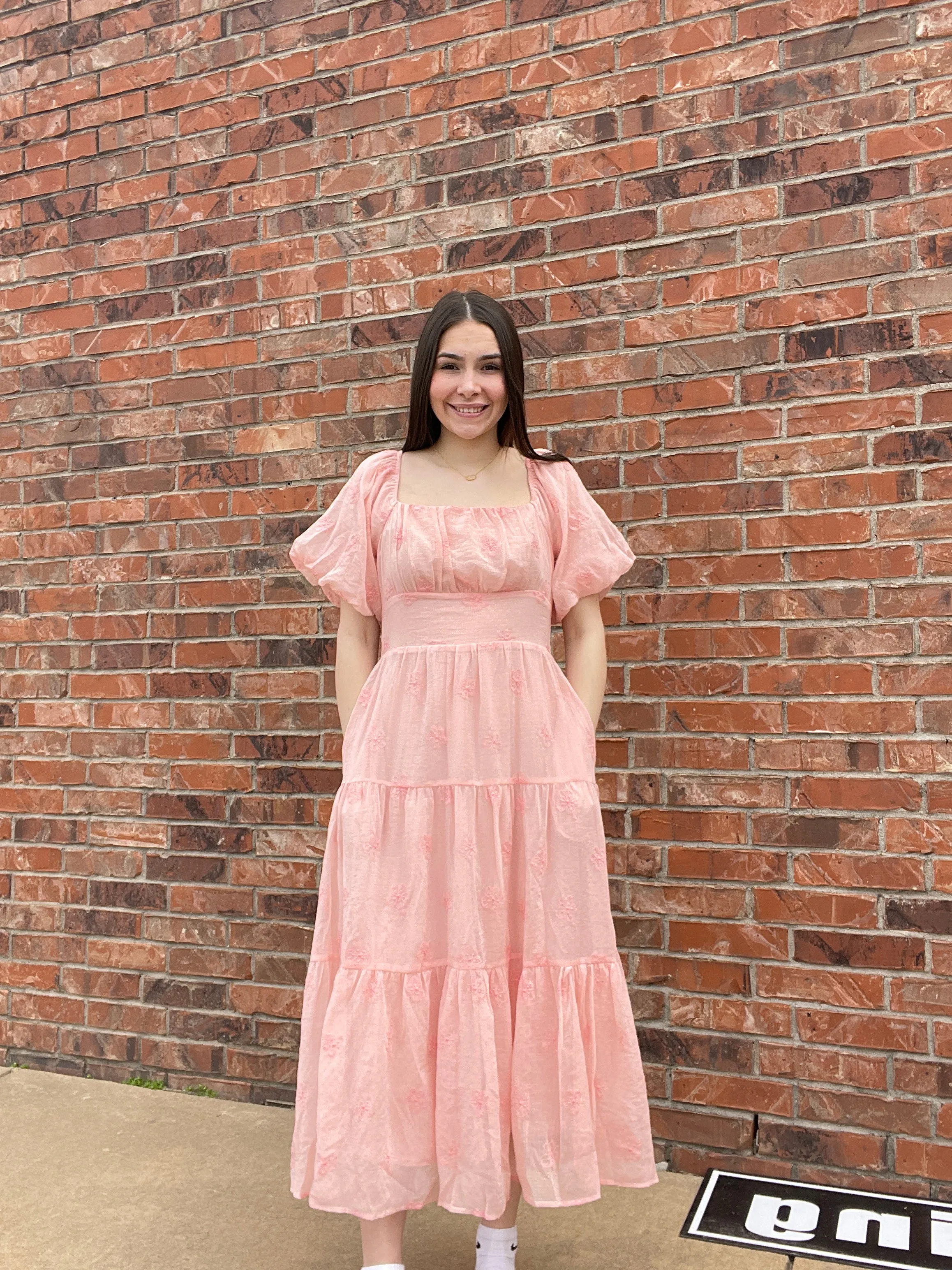 Picture Perfect Embroidered Floral Dress