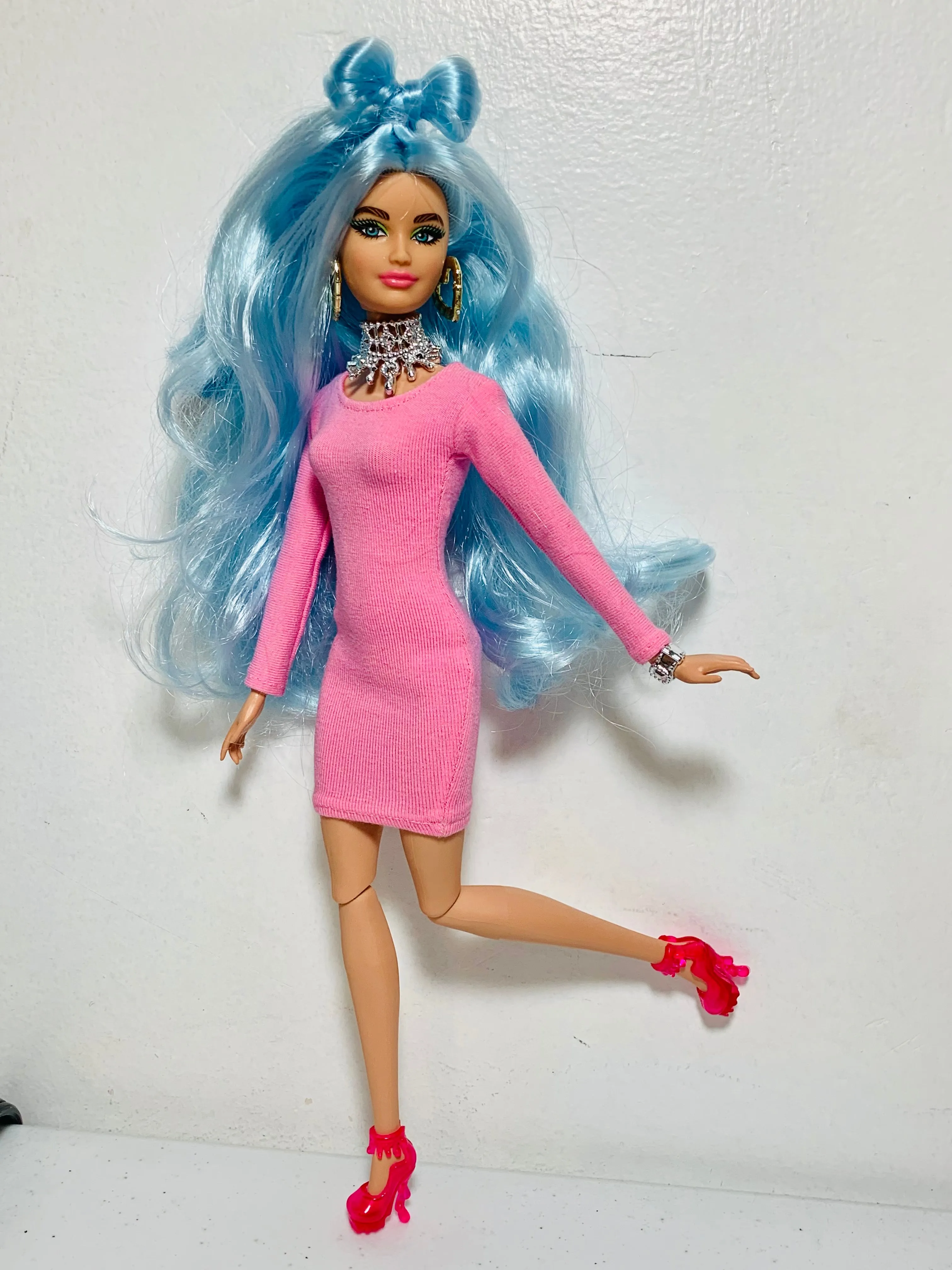 Pink dress for Barbie doll