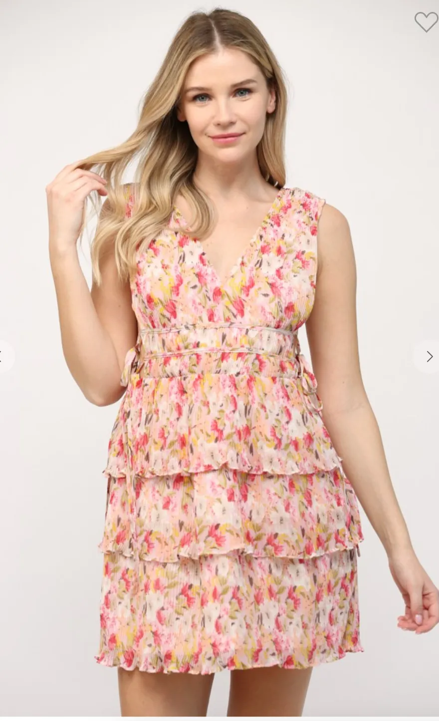 Pink Floral Mini Dress