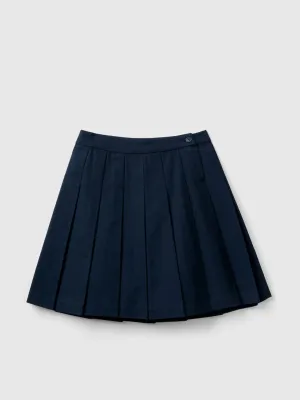 Pleated skirt in flannel