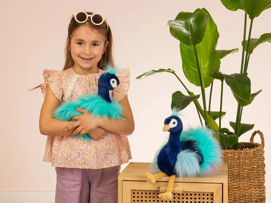 Plush Colorful Peacock by Teddy Hermann Eco-friendly!