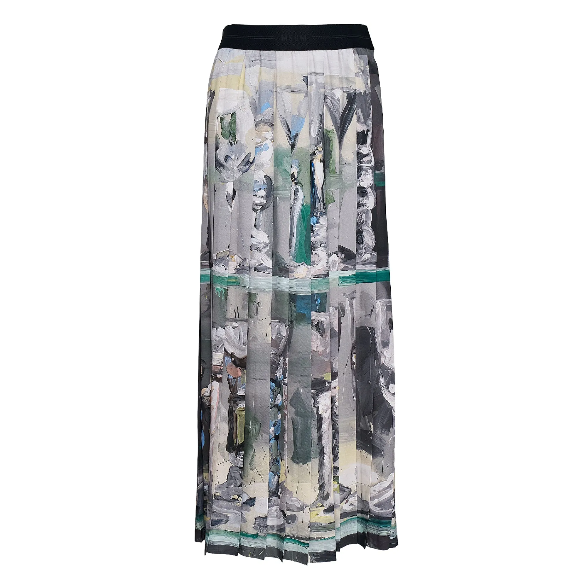 Printed Pleated Skirt