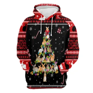 Rabbit Pine Christmas All Over Print 3D Hoodie For Men And Women, Best Gift For Dog lovers, Best Outfit Christmas