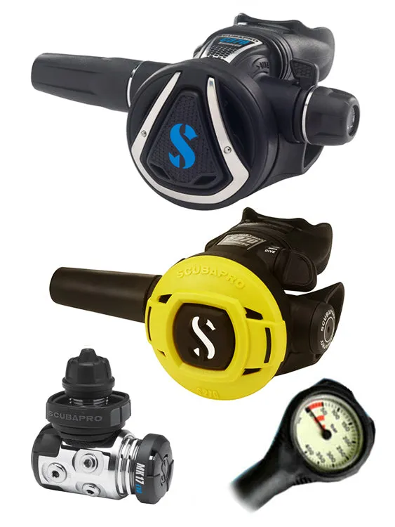 Scubapro Regulator Set: MK17 Evo (DIN or Yoke) / C370 / Octopus & Free Termo Gauge