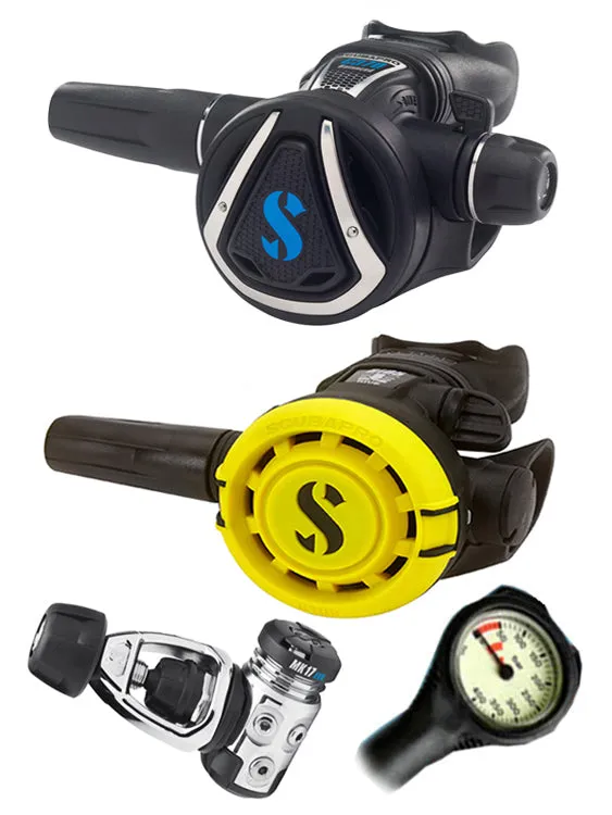 Scubapro Regulator Set: MK17 Evo (DIN or Yoke) / C370 / Octopus & Free Termo Gauge