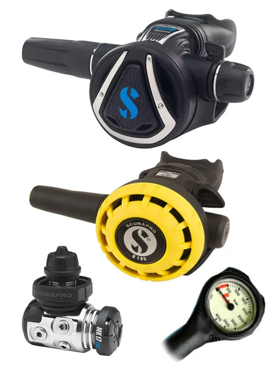 Scubapro Regulator Set: MK17 Evo (DIN or Yoke) / C370 / Octopus & Free Termo Gauge