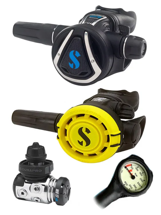 Scubapro Regulator Set: MK17 Evo (DIN or Yoke) / C370 / Octopus & Free Termo Gauge