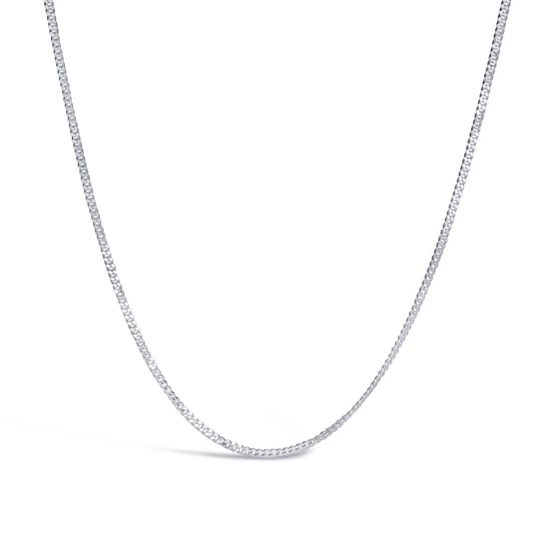 Solid White Gold Curb Chain