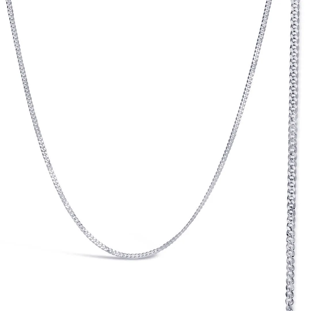 Solid White Gold Curb Chain