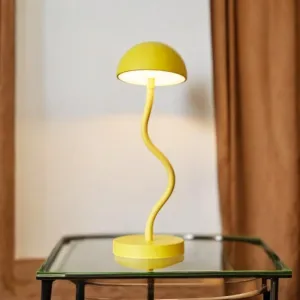 Yellow Touch Dimmable Mushroom Table Lamp